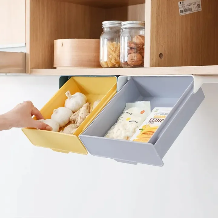 Under-drawer Storage Box Paste Style Office Stationery Kitchen Storage ...