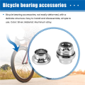22.2mm Bicycle Headset 1 Inch Fixed Gear Racing Bike Headset Bearing Fixed Gear Road Bike Aluminium Alloy Headset,Silver. 