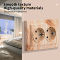 WESA Wood Power Socket 16A EU Standard Electrical Outlet Standard Ground Wall Socket Embedded Plug Retardant Plastic Panel. 