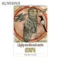 Decorative Calendar 2024 Owl Wall Calendar Beautiful Monthly Organizer for Home Office Thick Paper Exquisite Design Favorite Anniversary Reminder. 