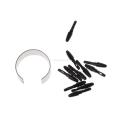 Aweisuan High Quality Passive Graphic Drawing Pad Pen Nibs for XP-Pen H640P VEIKK A30 A50 Tablet Stylus Digital Pen Tips , 10-Pack Black. 