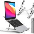 Laptop Stand, Adjustable Aluminum Laptop Computer Stand Tablet Stand, Ergonomic Foldable Portable Desktop Holder Compatible with 10-15.6 White. 