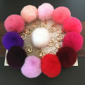 8cm Cute Key Soft Fluffy Fur Ball Keychain Fluffy Key Chains Trinkets Pom Pom Keyring Women Bag Pendant Jewelry Key Chain Charms ANLAN. 