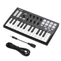 WORLDE Panda MINI II Portable 25-Key USB MIDI Keyboard Controller with 8 RGB Backlit Trigger Pads 4 Assignable Control Knobs 4 Assignable Sliders. 