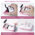 Mini 58mm Portable Thermal Printer Cat Shapes Wireless Photo Label Memo Wrong Question Printing With USB Cable Portable Printer. 