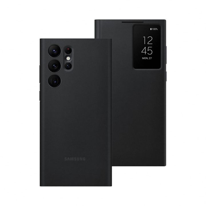 Genuine Samsung Galaxy S24 Ultra S-View Flip Cover, Black - 100% Genuine Samsung Product