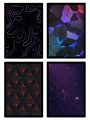 A4 Sized Poster Design Wall Posters Background Pattern PVC Framed Wall Decors. 