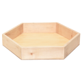 Natural Finish Wood Hexagonal Tray (12x12 INCHES). 