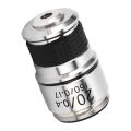 Microscope Lens Brass Aluminum Alloy RMS Interface 20X Microscope Objective Lens for Observation. 