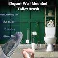 Toilet Brush with Holder - Toilet Cleaning Brush for Quick Drying Bathroom, Wall Mounted Silicone Toilet Brush with Holder - Toilet Cleaning Brush for Quick Drying Bathroom, Wall Mounted Silicone Toilet Brushes & Holders - Silicon Toilet Brush and Holder. 