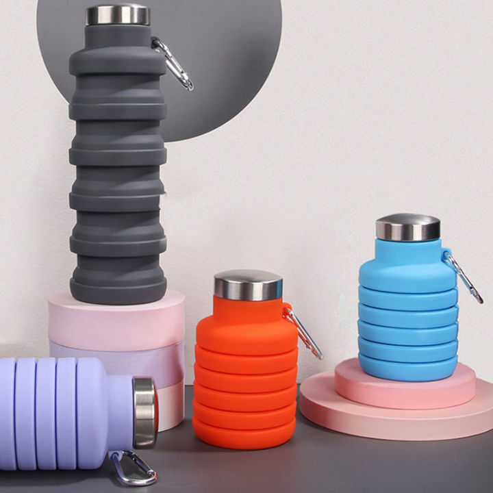 1piece New Portable Silicone Water Bottle Retractable Folding Coffee ...