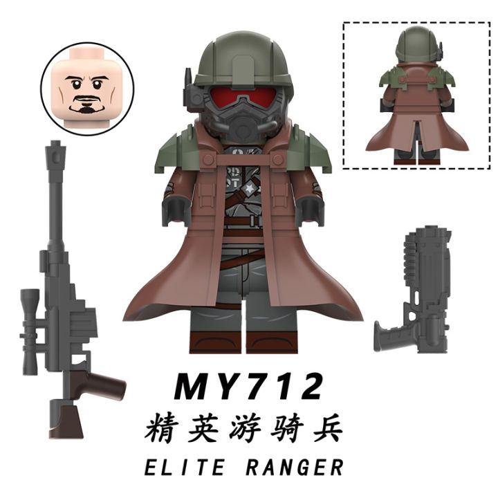 【New Trend】Compatible with LEGO Game Fallout Black Armor Desert Elite ...