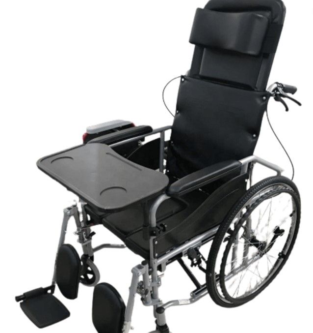 Full Option Commode Wheel chair with Food Table