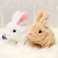Electric Plush Rabbit Stuffed Bunny Interactive Soft Bunny Toy Mumble Walking Baby Educational Toy. 