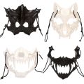 【HUT】 Halloween Masks Japanese Writer Cos Animal Horror Anime Props Mask Dragon God Tiger Dress Up Mask Holiday Decoration. 