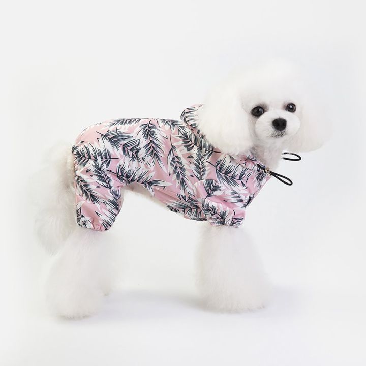 A Pet Dog Shirt Cartoon Pet Summer Raincoat Four-Feet Shirt Vest Dog Doggy Vest Summer Apparel Puppy Pet Clothes