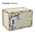 Mechanical Collective Wood Password Box Educational for Assembly Model Toys for Children. 