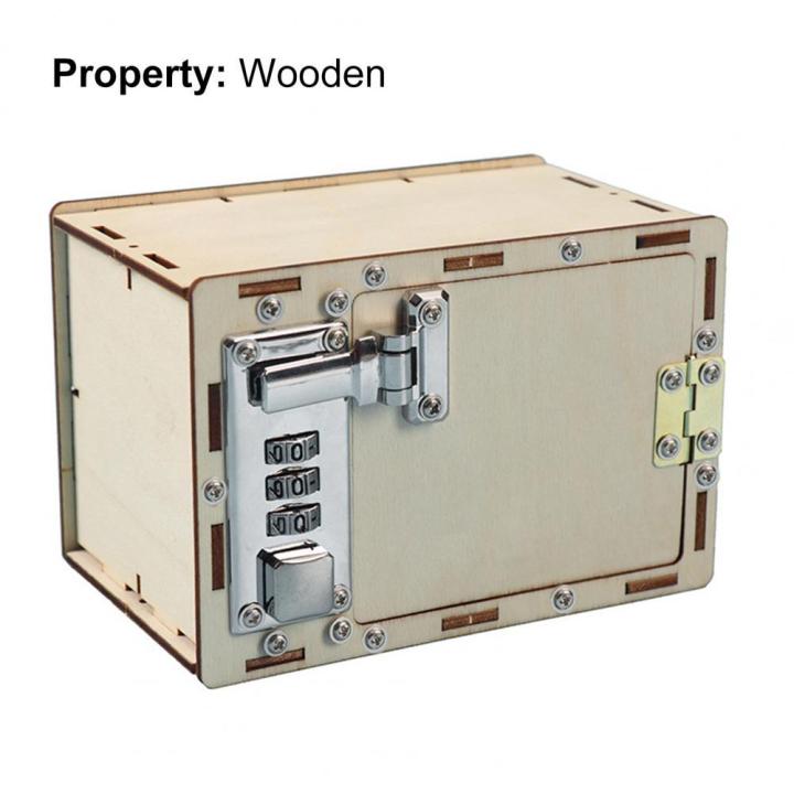 Mechanical Collective Wood Password Box Educational for Assembly Model Toys for Children