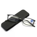 HOT New Square Paste Mobile Phone Portable Ultra Light Reading Glasses for Men and Women with Retro Glasses Case +1.0 To +4.0. 