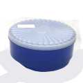 Plastic Twist Container  -Blue & White. 