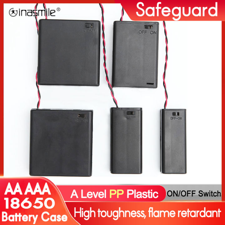 2 3 4 Slots Aa Aaa Diy Holder Storage Case Box With Switchcover For 18650 Aa Standard Container