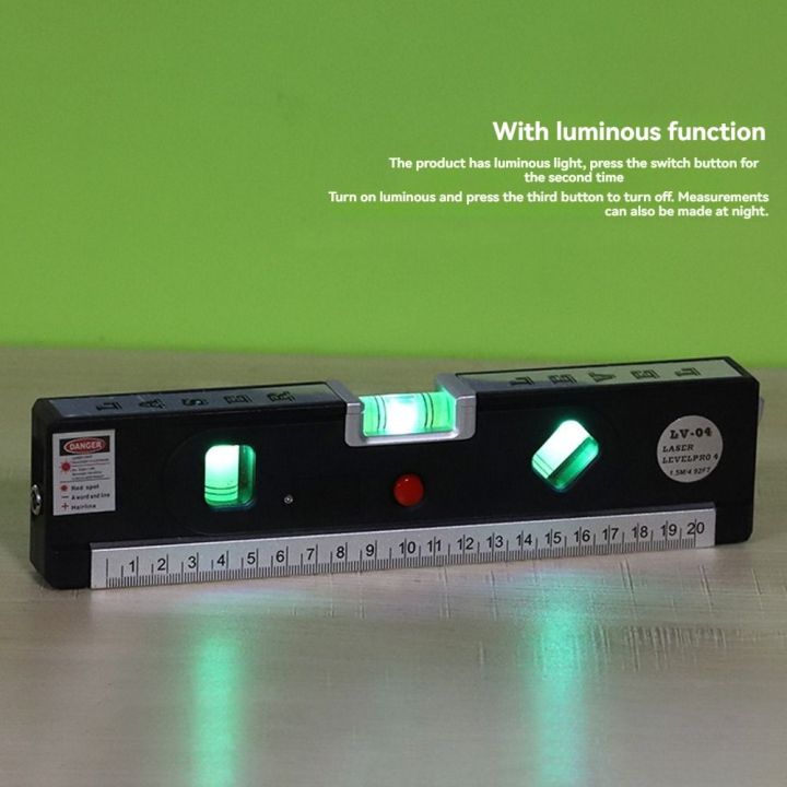 Vwr Fluorescent Ruler Multipurpose 4 in Laser Level Adjustable Fluorescent Blister Vertical ...