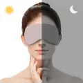 Double-Sided Silk Sleep Eye Mask Portable Travel Eyepatch Warm And Cold Nap Rest Blindfold Eye Cover Sleeping Mask Night Eyeshade 1Pcs. 