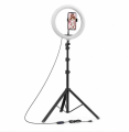Selfie 10 Inch LED Ring Light with Sturdy 7ft Tripod Stand and Adjustable Phone Holder, Perfect for TikTok, YouTube, and Professional Photography. 