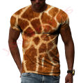 Summer Hip-Hop Style Leopard Tiger Animal Fur Graphic Creative Man T-shirts HD 3D Print Harajuku Round Neck Tee Short Sleeve Top. 