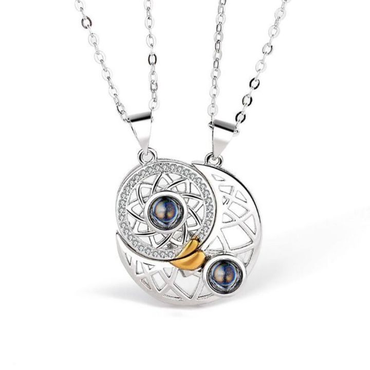 2PCS%20/%20Set%20Couple%20Gift%20Jewelry%20Sun%20Moon%20Neckwear%20Magnet%20Couple%20Necklace%20-%20Image%209