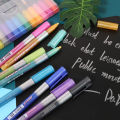 8 Color Pen Highlighter Double Line Outline Art Pen Marker Pens Diary Poster Card DIY Painting Writing. 