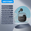 Vention Elf E07 Bluetooth 5.3 Earphone AI Based ENC Wireless Earbuds High Fidelity Audio Headset with Mic Support Call Video Touch Control True Earphones. 