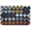 20setsfor20cars 2022y 1/64 Alloy Car Model 11mm Size Te37/7spoke Wheels With Textured Tire For 1:64 Hw/ /domeka/. 