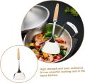 Chinese Wok Spatula, Stainless Steel Spatula with Heat Resistant Wooden Handle spatula wok Kitchen Cooking Utensil Set. 