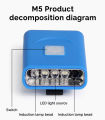 Outdoor fishing head-mounted rechargeable induction hat brim light led mini night fishing bait head light usb clip cap light. 