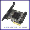 SATA PCI E Adapter 6 Ports SATA 3.0 to PCI Express X4 Black Expansion Card SATA3.0 PCIe PCI-E SATA Controller for HDD. 