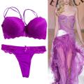 2 Pcs/Set Push up Bra set Large Size Women Lace Floral Embroidery Lace Women Underwear set Bra and Panties. 