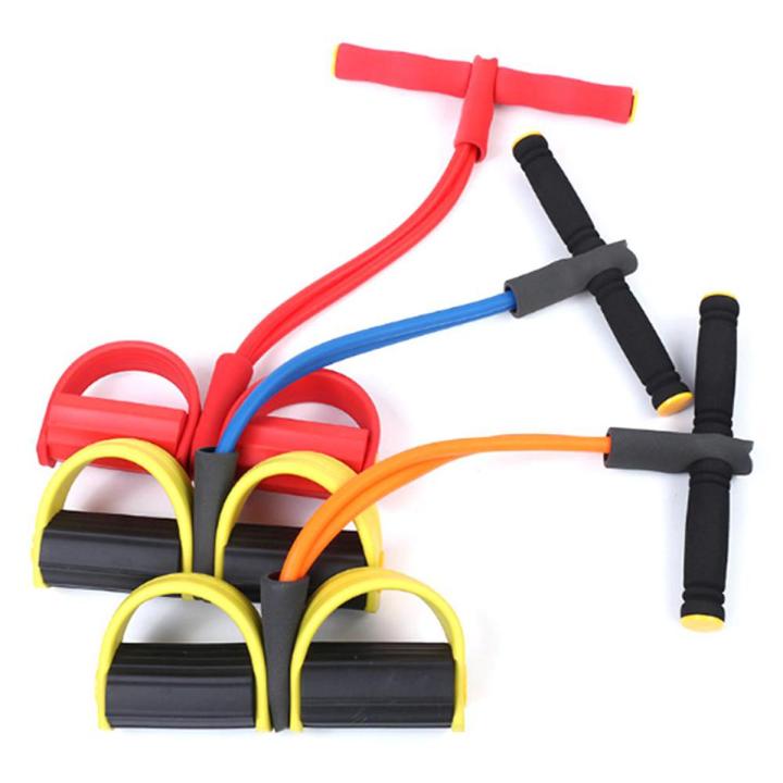 【Tento】1 Set Resistance Band Set Multifunctional Soft TPR Strong Elastic Band with Handle Muscle Training Auxiliary Tools Arm Leg Elastic Pull Exercise Rope