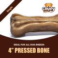 4" Pressed Rawhide Bone. 