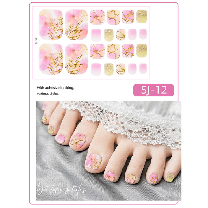 Summer%20Style%2022Tips%20Mirror%20Toe%20Nail%20Stickers/Strips%20Nail%20Art%20Nails%20Stickers%20For%20Nails%20Toe%20Girls%20Self-Adhesive%20Feet%20Stickers%20-%20Image%207