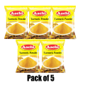 Aachi Turmeric Powder 50g (Pack of 5). 