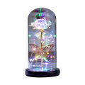 LED Galaxy Forever Rose Flower in Glass Dome Gift for Valentine's Day Girlfriend. 