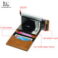 LouisWill Card Holder Men Wallet Money Bag Male Vintage Black Short Purse PU Leather Fashion Wallets Slim Thin Wallets. 