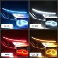 Universal 2Pcs DRL Light 60cm Car DRL LED Daytime Running Strip Light Flexible Automotive Waterproof LED Daytime Running Light Strip. 