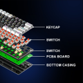 A61K 61KEYS White / Black Mechanical Keyboard Type C Hot-swapable RGB Computer Gaming Mechanical Keyboard Red axis. 