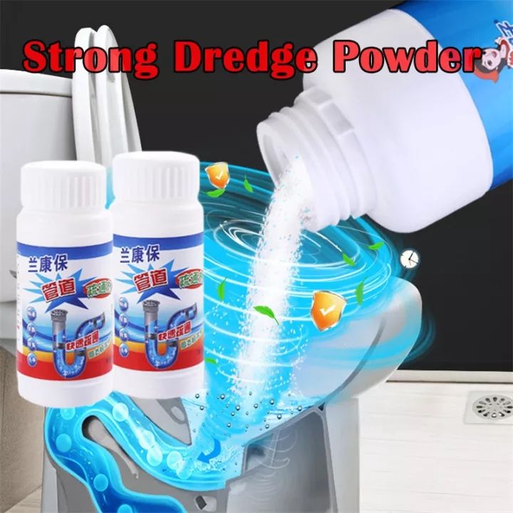 Clog Remover Drain Pipe Basin Cleaner Clogged Drainage Remover Powder for Toilet and Kitchen Powerful Cleaner 110g