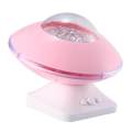 Aurora UFO Projector LED Night Light with Built-in Stereo Speakers LED Ceiling Projector for Children - Connects with 3.5mm Audio Device Pink. 