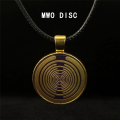 Lakhovsky MWO Golden Plated Multi-Wave Oscillator Energy Disc Pendant Necklace Balance Energy B. 