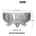 Vintage Crystal Glass Punch Bowl 3000ml Design Heavy and Sturdy PunchBowl for Centerpiece Table Decorations At Parties. 