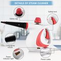 Handheld Steam Cleaner 1050W High Temperature Pressurized Steam Cleaning Machine with 9PCS Accessory Portable Multifunction Steamer for Kitchen Sofa Bathroom Car Window-red-eu. 
